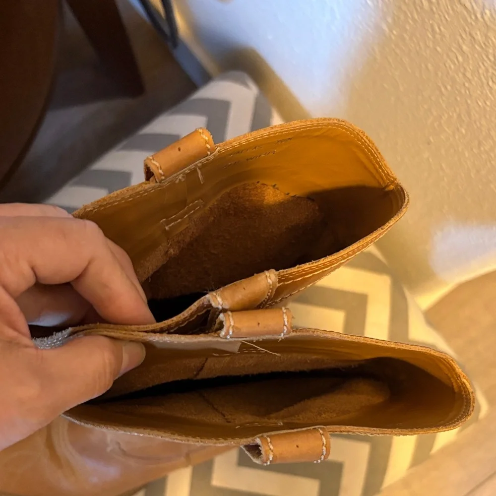 Tan color Leather Cowboy Boots - Picture 5 of 5